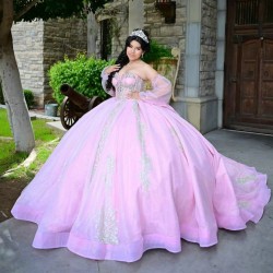 Sleeveless Pink Quinceanera Dress Sweetheart Neck Vestidos De 15 Anos