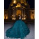 Sleeveless Quince Dress Emerald Green Vestidos De 15 Anos