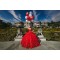 Sleeveless Red Quinceanera Dresses Sweetheart 15 Dress With 3D Flowers