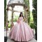 Sleeveless Rose Gold Quince Dresses Pearl Sequin V Neck 15 Dress