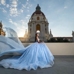 Sleeveless Sky Blue Quinceanera Dresses Sweetheart Neck 15 Dress