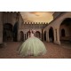 Sleeveless Sweet 15 Gowns Sage Green Quinceanera Dress With 3D Flowers