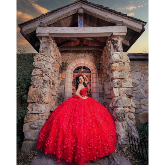 Sleeveless Sweetheart Neck Sweet 15 Gowns Red Quince Dress