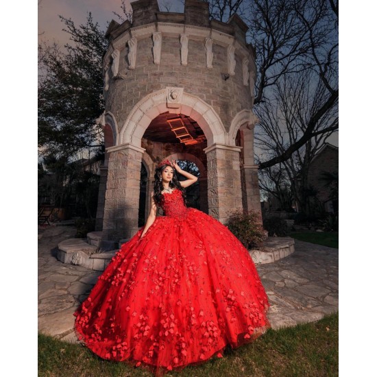 Sleeveless Sweetheart Neck Sweet 15 Gowns Red Quince Dress