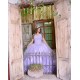 Sleeveless Tiered Lilac Quince Dresses Lace Appliques V Neck 15 Dress