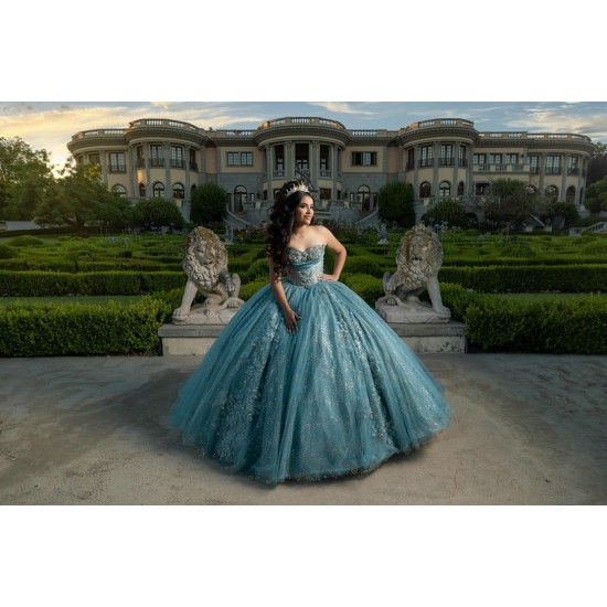 Sleeveless Verdigris Quinceanera Dresses Sweetheart Neck 15 Dress