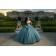 Sleeveless Verdigris Quinceanera Dresses Sweetheart Neck 15 Dress