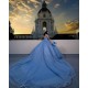 Sleeveless Vestidos De 15 Anos Sky Blue Quince Dress Instagram Gowns