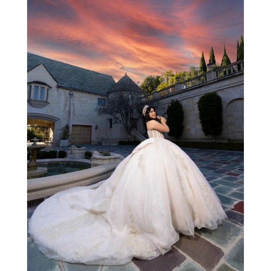 Sleeveless White Quinceanera Dress 2024 Vestidos De 15 Anos With Bow