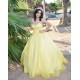 Sleeveless Yellow Quince Dresses Sweetheart Neck 15 Dress