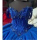 Spaghetti Strap Blue Quinceanera Dresses Ball Gown Sweetheart 15 Dress