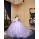 Spaghetti Strap Lilac Quinceanera Dress V Neck 15 Dresses