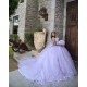 Spaghetti Strap Lilac Quinceanera Dress V Neck 15 Dresses