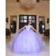 Spaghetti Strap Lilac Quinceanera Dress V Neck 15 Dresses