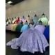 Spaghetti Strap Lilac Quinceanera Dresses V Neck Sequin 15 Dress