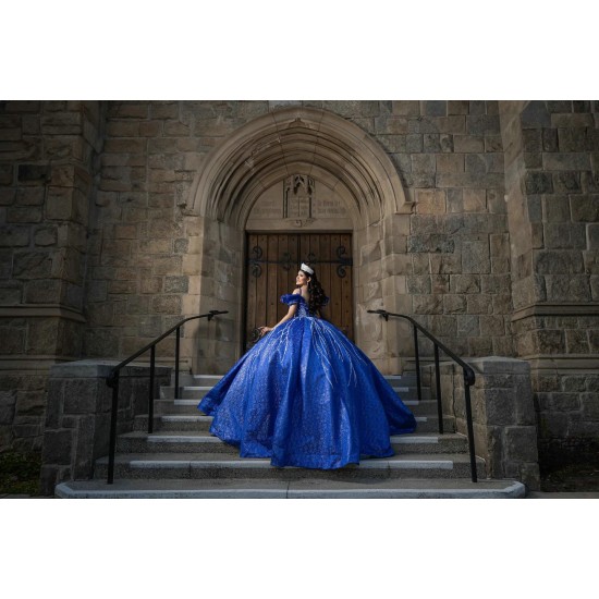 Spaghetti Strap Navy Blue Quinceanera Dresses V Neck 15 Dress