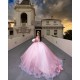 Spaghetti Strap Pink Quinceanera Dress Off Shoulder Vestidos De 15 Anos