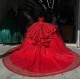 Spaghetti Strap Red Quinceanera Dresses Sweetheart Neck Ball Gown 15 Dress