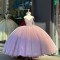 Spaghetti Straples Light Pink Quinceanera Dresses With Beaded Bodice