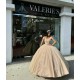 Strapless Champagne Quince Dresses Sweetheart Neck Crystal 15 Dress Ball Gowns