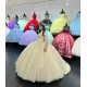 Strapless Champagne Quinceanera Dresses Sweetheart Neck Sequin 15 Dress