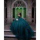 Strapless Emerald Green Quince Dress Sleeveless Vestidos De 15 Anos