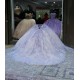 Strapless Light Purple 15 Dresses Sweetheart Quince Dress