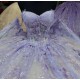 Strapless Light Purple 15 Dresses Sweetheart Quince Dress