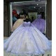 Strapless Light Purple 15 Dresses Sweetheart Quince Dress