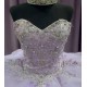 Strapless Lilac Quinceanera Dresses Crystal Sweetheart Neck 15 Dress