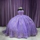 Strapless Lilac Quinceanera Dresses Sweetheart Neckline 15 Dress