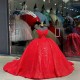 Strapless Mini Red Quinceanera Dresses With Bowtie On Neckline