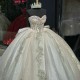 Strapless Soft Pink Quinceanera Dresses With Detachable Long Sleeves