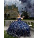 Sweet 15 Gowns Navy Blue Quinceanera Dress Off Shoulder Princess Dresses