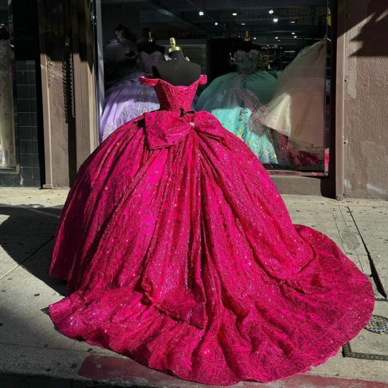 Sweetheart Burgundy Quinceanera Dresses Off Shoulder 15 Dress With Bow