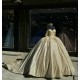 Sweetheart Champagne Quinceanera Dresses Off Shoulder 15 Dress