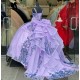 Sweetheart Lilac 15 Dress With Detachable Ruffled Tail