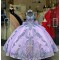 Sweetheart Lilac 15 Dress With Detachable Ruffled Tail