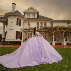 Sweetheart Neck Birthday Party Dresses Lilac Quinceanera Dress