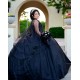 Sweetheart Neck Black Quinceanera Dress Sleeveless 15 Dresses