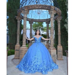 Sweetheart Neck Blue Quinceanera Dress Off Shoulder 15 Dresses