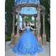 Sweetheart Neck Blue Quinceanera Dress Off Shoulder 15 Dresses