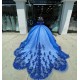 Sweetheart Neck Blue Quinceanera Dress Off Shoulder Sequin 15 Dresses