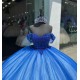 Sweetheart Neck Blue Quinceanera Dress Off Shoulder Sequin 15 Dresses