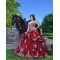 Sweetheart Neck Burgundy Quinceanera Dress Sleeveless 15 Dresses