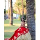 Sweetheart Neck Champagne On Red Quinceanera Dress Sleeveless 15 Dresses