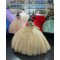 Sweetheart Neck Champagne Quinceanera Dress Off Shoulder 15 Dresses With Bow