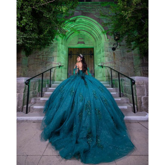 Sweetheart Neck Emerald Green Quinceanera Dress Off Shoulder Sweet 15 Gowns