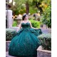 Sweetheart Neck Emerald Green Quinceanera Dress Sleeveless 15 Dresses