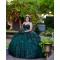 Sweetheart Neck Emerald Green Quinceanera Dress Sleeveless 15 Dresses